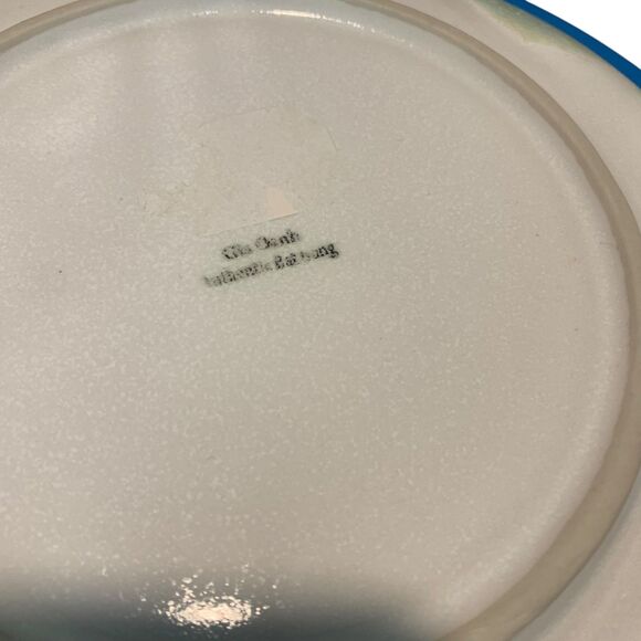 Artisan Ceramic Decorative 9in Mint Green Cream Glaze Pottery Plate Coastal - Picture 6 of 6